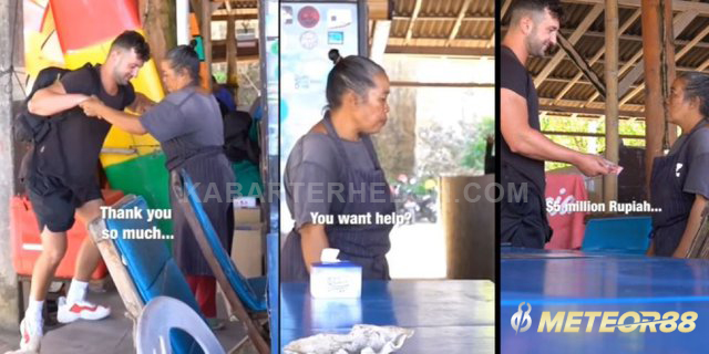 Usai Tolong Bule Keseleo Ibu Warung Bali di Hadiahkan Uang Rp 5 Juta